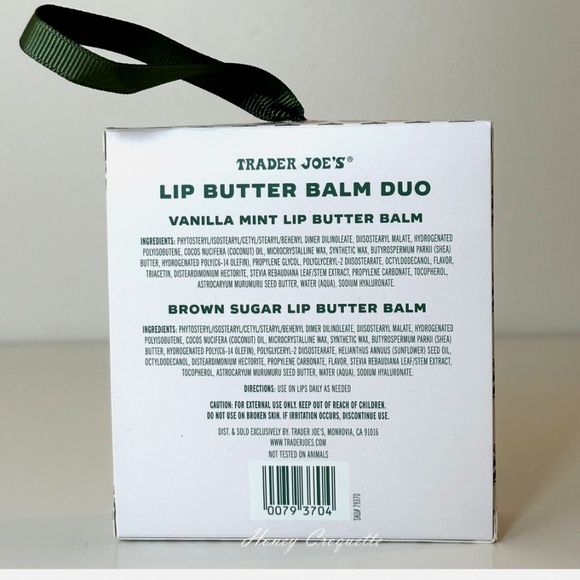 Trader Joe’s Lip Butter Balm Duo Vanilla Mint & Brown Sugar Gift Set - Picture 2 of 3